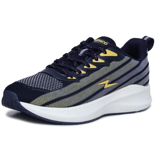 Image of ATHCO mens Mark Running Shoes for Man Comfortable Men's Sports Shoes with Memory Foam Cushioned Insole Sports Shoes for Men Running Walking Lightweight Gym Shoe for Men Comfortable Stylish & Casual Walking Shoe for Man Anti Slip Gym Footwear