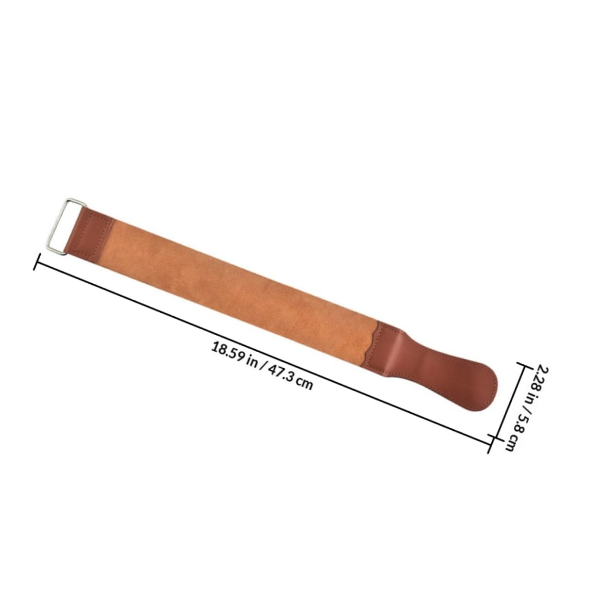 Double-sided Razor Strop Sharpening Strap, Brown Leather Hair Removal Sharpening Tool for Straight Razors, Men's Shaving Accessory Suitable for Barber Use