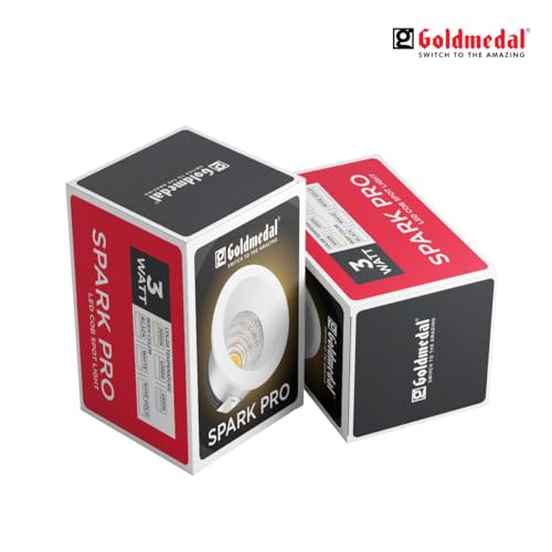 Image of Goldmedal Spark Pro 3W Black LED COB Spot Light - Neutral White (4000K) |Cut-Out Size:O30mm |Recessed Spot light for False Ceiling |Suitable for Indoor Application |Body Color:Black |Aluminium Housing