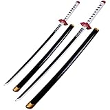 Générique Tomioka Giyuu Épée en Bois Bambou Katana Japonais Anime Épées pour Anime Amant Cosplay Halloween Accessoire Cadeaux Anniversaire (Color : Tomioka Giyuu Black, Size : 104cm)