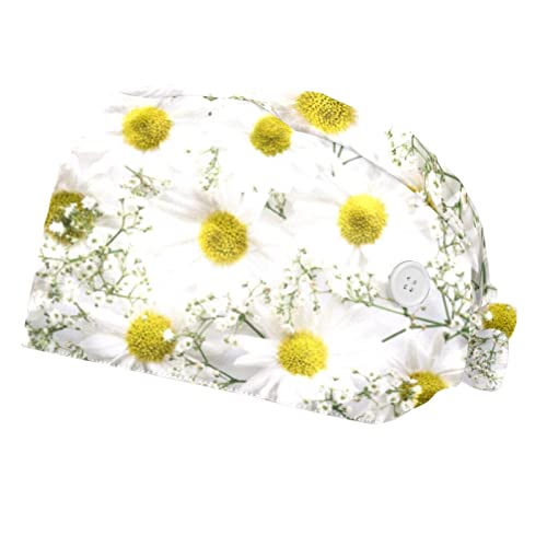 Chapeaux bouffants à fleurs pour le service en cuisine et les soins