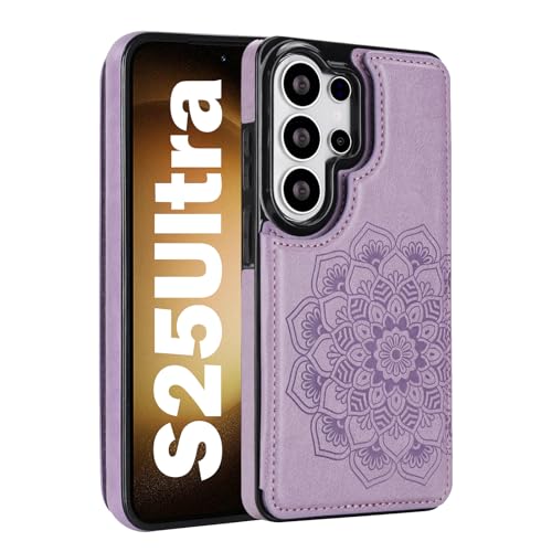 Protégez l'écran de votre Samsung S25 Ultra des rayures de clés grâce au rabat en cuir violet