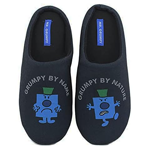 Fashion by Purdashian Men’s Slippers, Mens Slip On Slippers Open Back Slipper Mens Memory Foam Slipper Mules Rubber Sole (Mr Grumpy, Numeric_8) Cover