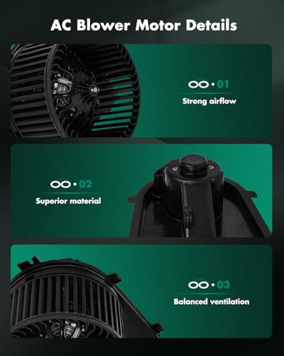 Image of SCITOO HVAC Heater Blower Motor Front Fit For Audi,For Porsche,For Volkswagen Models - For 911,For Beetle,For Boxster,For Cayman,For Golf,For Jetta,For TT,For TT Quattro Replacement For # 700158