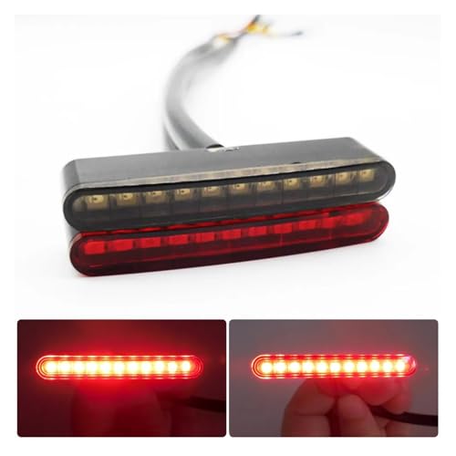 Luz de freno trasera LED de 12V para motocicleta y matrícula 4