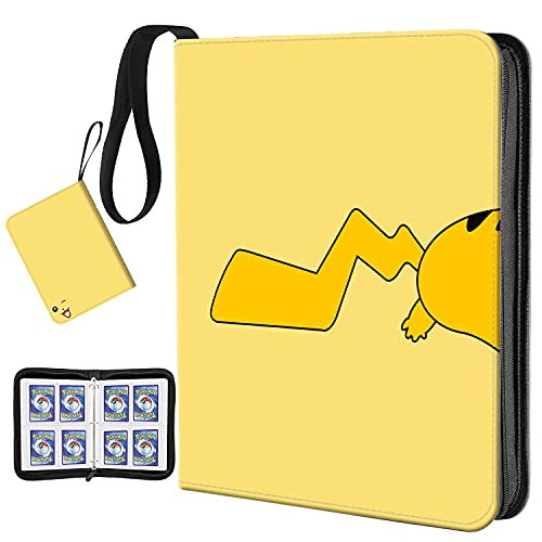 SMEXO 4-Pocket Binder for Pokemon Card, Fits 400 Cards, Baseball Card Sleeves Collector Album Holder, Portable Trading Card Book Protectors, Carrying Collection Storage Case for TCG MTG Basketball