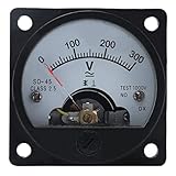 Analogs Voltmeter Rundes Panel Messgerät AC Spannungsanzeige 0-300 V für Schalttafel