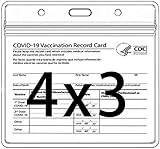 CDC Vaccine Card Holder with Lanyard, 4×3 Inches Immunization Record ID Card Name Tag Badge Card...