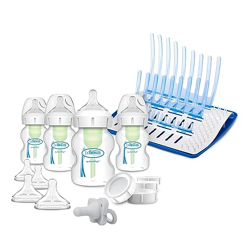 Image of Dr. Brown's Natural Flow® Anti-Colic Baby Feeding Set with Folding Drying Rack