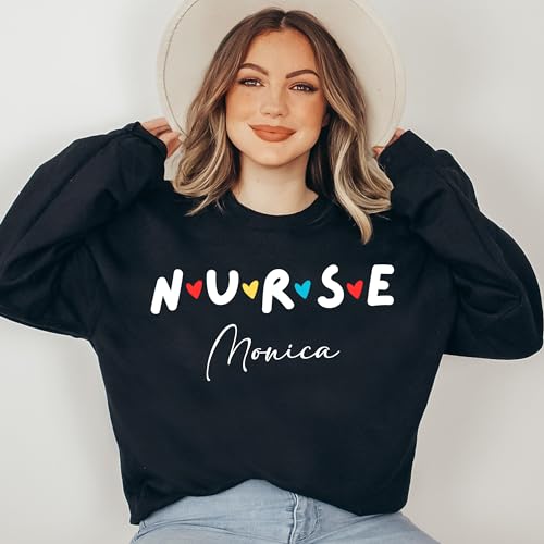 CUSTOM Unisex Nurse Sweatshirt and Hoodies - Personalized New Registered - Graduation Gift and Appreciation UNISEX3