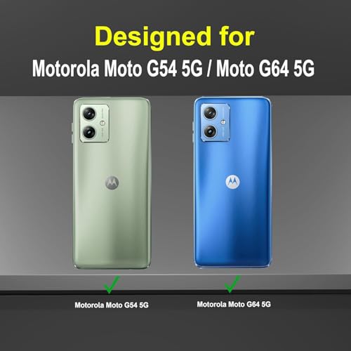 Image of NDCOM for Moto G54 Back Cover, Premium Motorola G54 5G Cover, Sleek Design Moto G54 5G Cover, Protective Case for Enhanced Grip and Style, Black Ring Holder Case