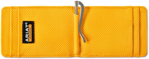 ARIAT Mens Work Wallet Bifold Money clip Roughneck Patch Blue A34024273