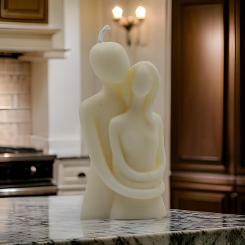 Image of Ein Sof Valentine Day Special Love Couple Candle - Scented Vanilla Valentine's Day Decoration Items, Romantic Gift for Girlfriend Husband Wife Boyfriend, 10-12 Hour Long Burning Candles