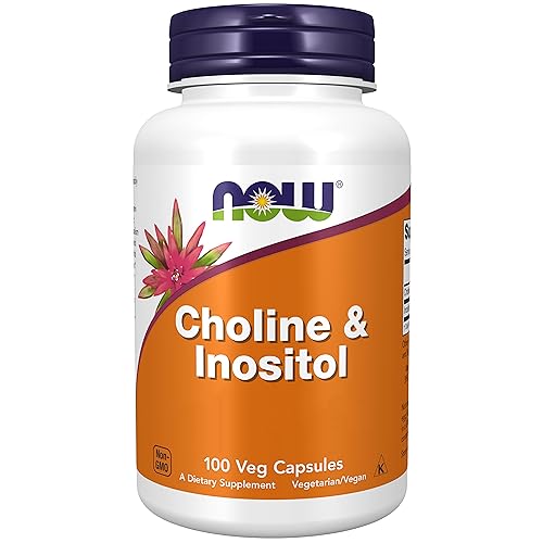 Now Foods Choline & Inositol 500mg 100 Vegan Capsules Lab-Tested Vitamin B Gluten Free SOYA Free Vegetarian
