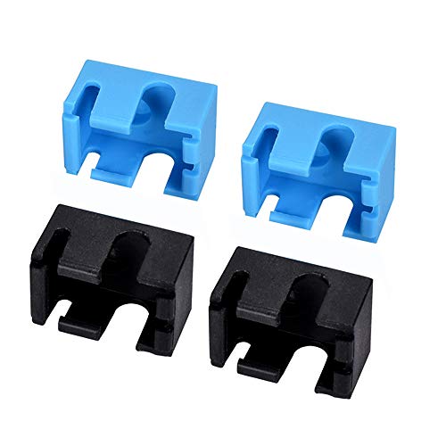 Redrex - Lote de 4 calcetines, fundas de silicona para impresora 3D, para extrusores V6 Hotend