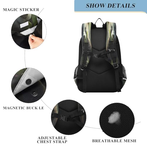 Sac à dos ordinateur portable panda décontracté avec grand compartiment
