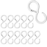 Dacitiery 12 Stück S Haken, Haken zum Einhängen, Anti-Drop Aufhänger Aufhängehaken, Haken für Kleiderstange, S-förmige Haken für Küche, Badezimmer, Schlafzimmer, Büro, Garten