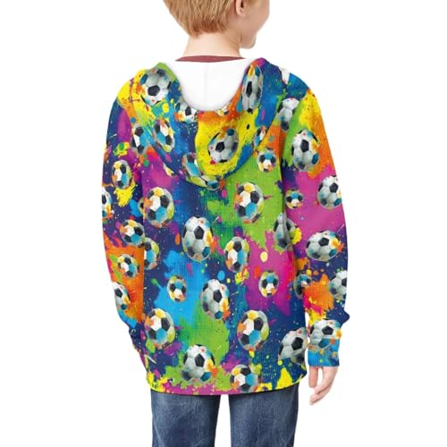 Image of Coloranimal Unisex Girls Boys Long Sleeve Casual Hoodies & Sweatshirts Tops Kids Zip Up Jacket Coat Age 6-16 Year