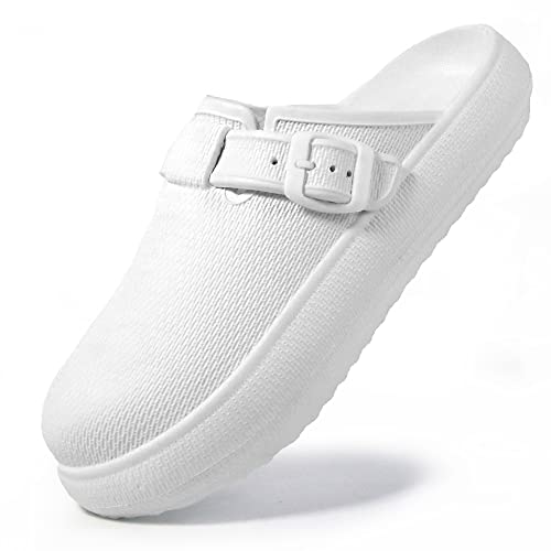 Damyuan Men's Mules & Clogs Summer Water Shoes House Slippers Quick Dry Slip-On Outdoor Indoor Mules Beach Sandals White Size 8.5/9.5 #TOP30