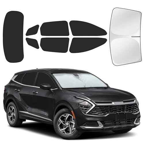 Image of for Kia Sportage 2022-2025 Car Window Shades, 8pcs Privacy Sun Shade Set for Front Windshield Side and Rear Windows, Full Window Covers Keeps Vehicle Cool for Camping Napping