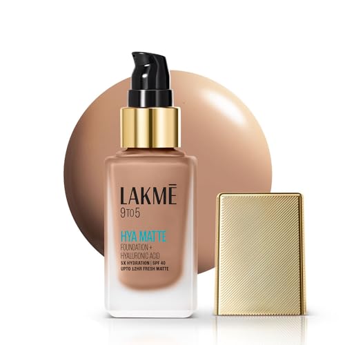 Image of Lakme 9to5 Hya Matte Foundation + Hyaluronic Acid Cool Mocha - 25ml