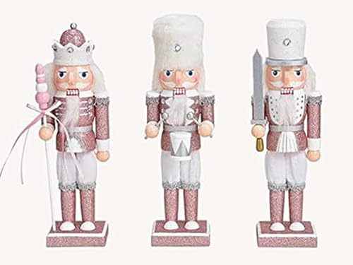 3er-Set Nussknacker aus Holz mit Glitzer Klassische Form 3-Fach...