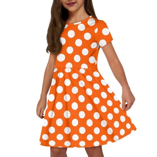 Beginterest Little Girls Dress Short Sleeve Summer Casual Swing Sundress with Pocket for Kids 2-14 Years4