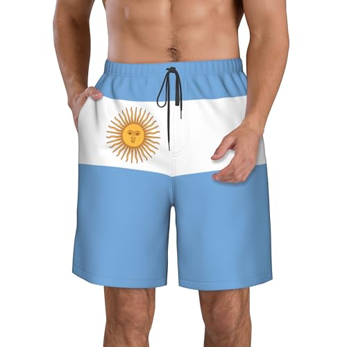 CUTEDWARF Flag of Argentina Men's Swim Trunks Beach Swimwear Beach Shorts Summer Board Shorts3