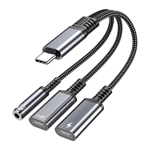 Type-C to 3.5mm Headphone Adapter Cable - USB-C to Aux Audio Jack Converter with Charging Support for iPh/one 15/16 Pro Max,for,Google & ,Highquality Connectors, Device Charging, Portable,Smartphone-image-21