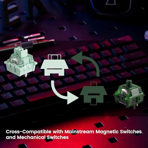 Image of MONSGEEK FUN60 Ultra Rapid Trigger Gaming Keyboard 8k Magnetic Switch TMR Aluminum Wired Keyboard 60% Black Shine-Through MagMech, Glare Magnetic Switch