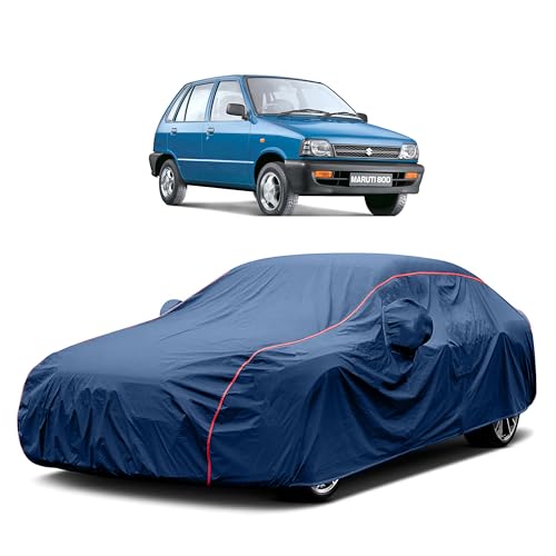 Image of Heavy-Duty Car Cover for Compatible with Maruti 800 (1983 to 2025 All Models) Deluxe Car Protection Cover ? Waterproof & UV-Resistant All-Season Exterior Protection