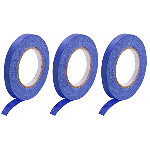 DMiotech 3Pcs 0.4" x 21 Yards Masking Tape Painters Tape Rolls Dark Blue