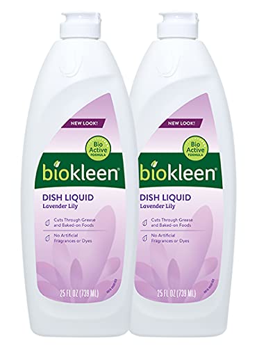 Biokleen Natural Dish Soap - 50 Ounce - Lavender Lily Hand Dish Liquid Soap Cleans Dishes #TOP23