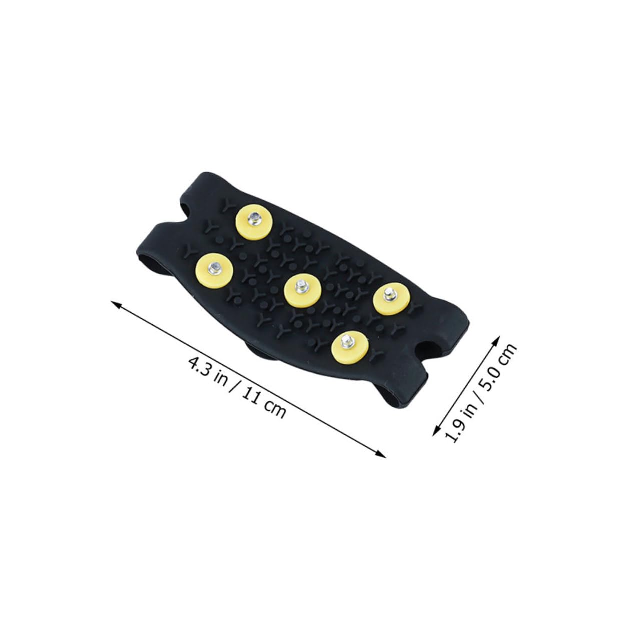 2 Pares Antideslizantes Crampones para Zapatos de Invierno Cubiertas TPE con Dientes Amarillos Antideslizantes para Hombre Mujer para Senderismo y Actividades Nieve y Hielo