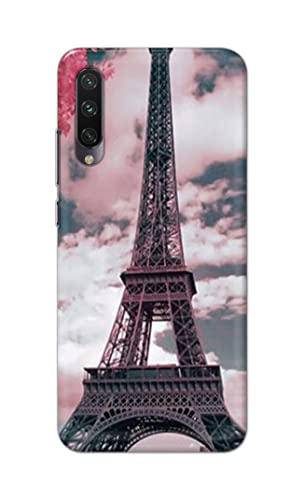 Image of Lovers Famous Place Eiffel Tower in Paris Hard Back Case Cover for Mi A3 / Mi CC9e Back Cover -(J5) VNS2227