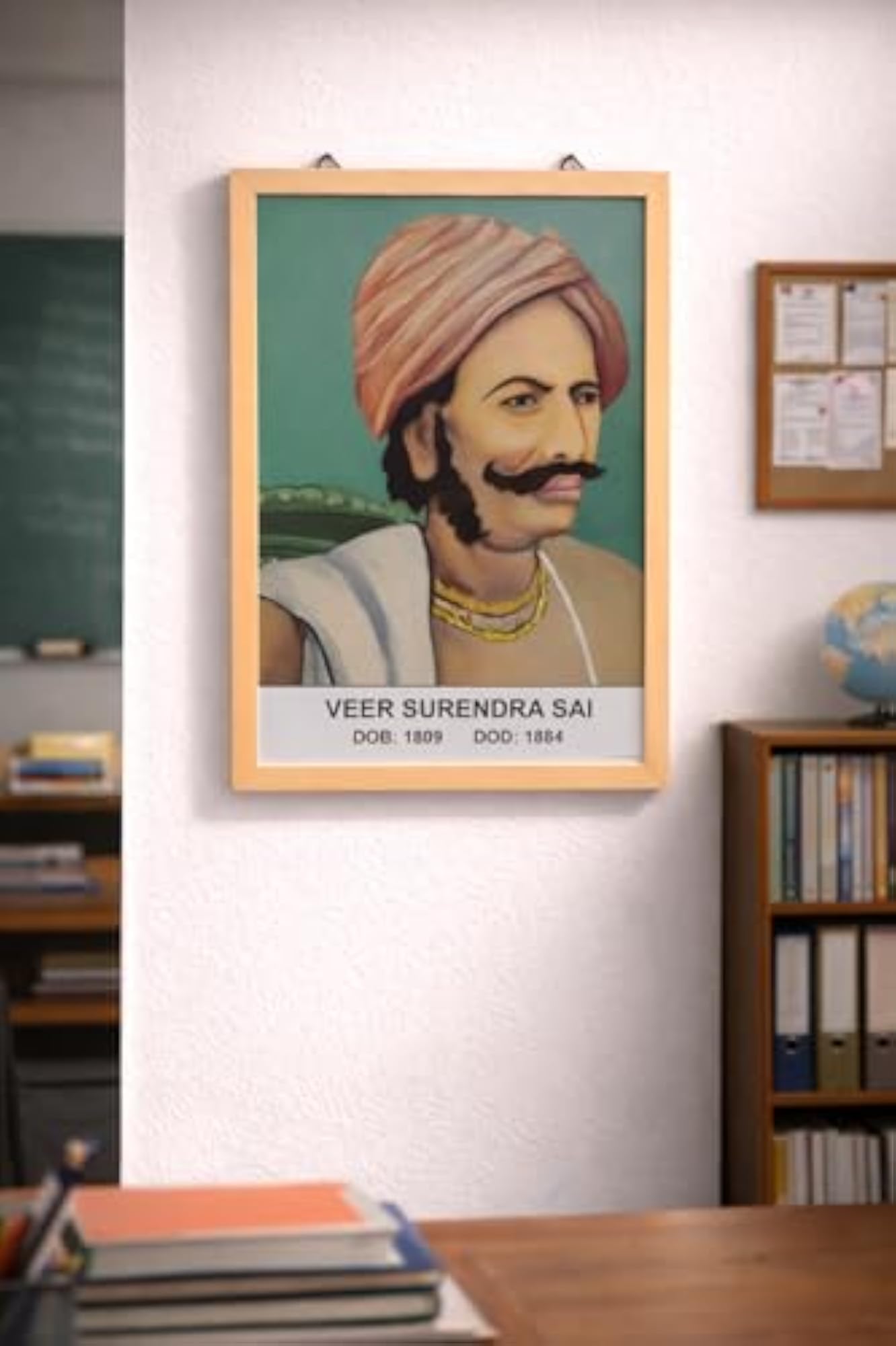 Veer Surendra Sai Framed Portrait Wall Photo Frame