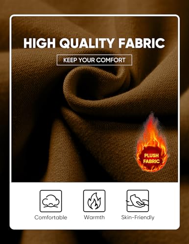 Image of JMIERR Mens Fleece Lined Hoodie Pullover Drawstring Pocket Winter Warm | Cozy fleece-lined pullover, adjustable drawstring hood, kangaroo pocket, regular fit, machine wash