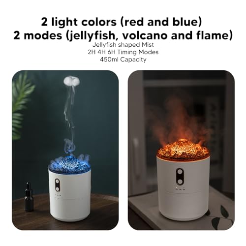 Volcan à méduse diffuseur humidificateur d'arôme 450 ml - 7