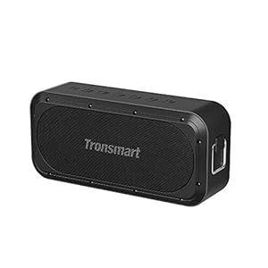 Tronsmart Draagbare Bluetooth-luidspreker, 50 W waterdichte draadloze luidsprekers met verbeterde bas, ingebouwde powerbank, 12 uur speeltijd, IPX7 waterdicht, Bluetooth 5.3, zwart