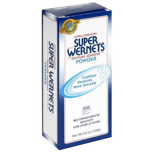 Super Denture Adhesive Powder, 3.6Ounces (Pack of