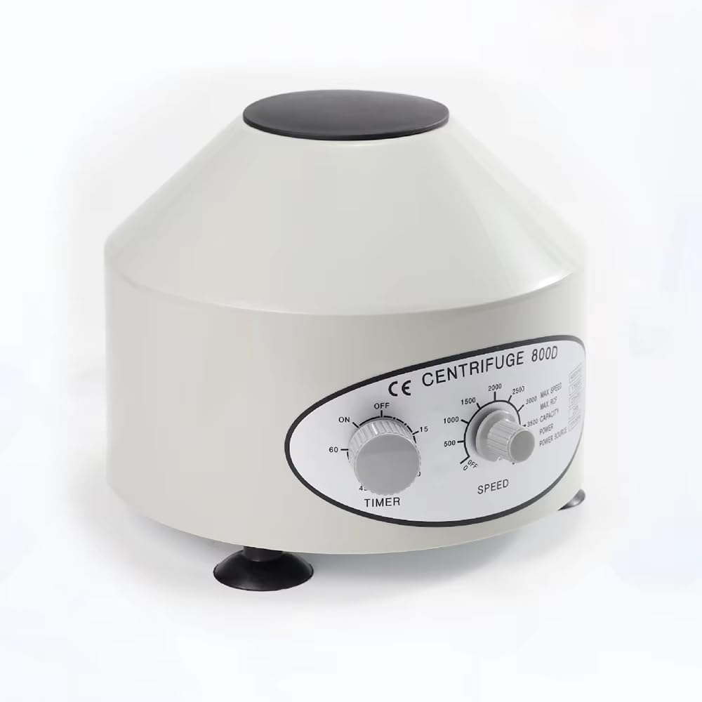 Toplionace Centrifugeuse électrique de Laboratoire 800D - 10mLx6 Tubes, 300-4000 Tr/Min Réglable, Faible Bruit