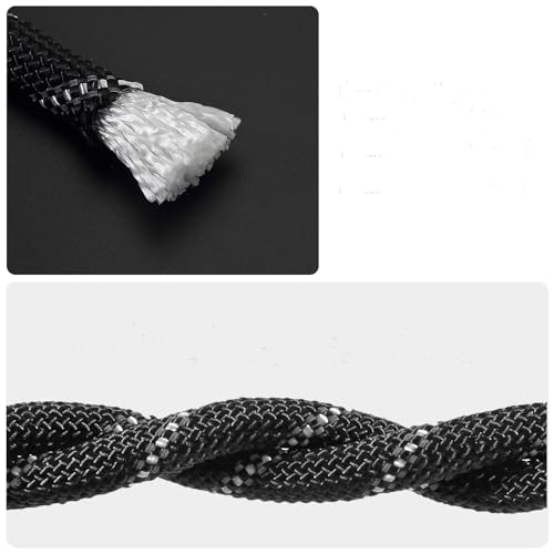 NorthPada 3/8 in (10mm) x 98 ft (30m) Floating Dock Line - Marine, Anchor, Kayak & Rescue Rope - Black - Thumbnail 3