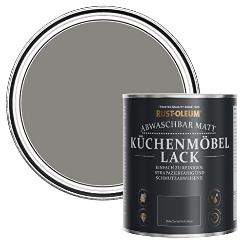 Rust-Oleum abwaschbare Küchenschrankfarbe in grau mit Matt Finish - Beton Grau 750ML – Ansicht 1