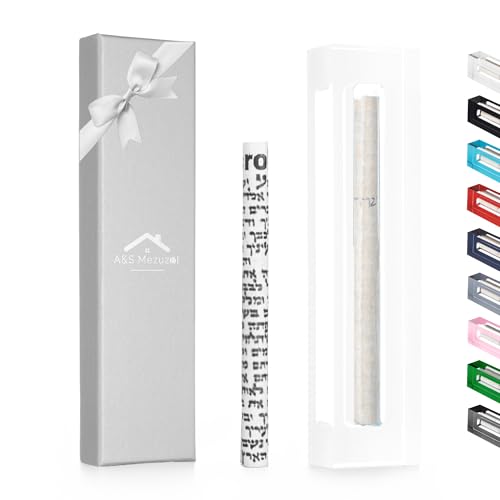 A&S Mezuzot Mezuzah Case For Door in Acrylic-Lucite Design Waterproof, Non- Kosher Scroll Included, Modern Home Decor And Protection (Frost, 5 Inches)