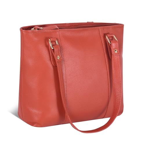 Image of Leather Purse For Women - Real Leather Tote For Women - Ladies Shoulder Handbag For Work, Travel, Casual Use