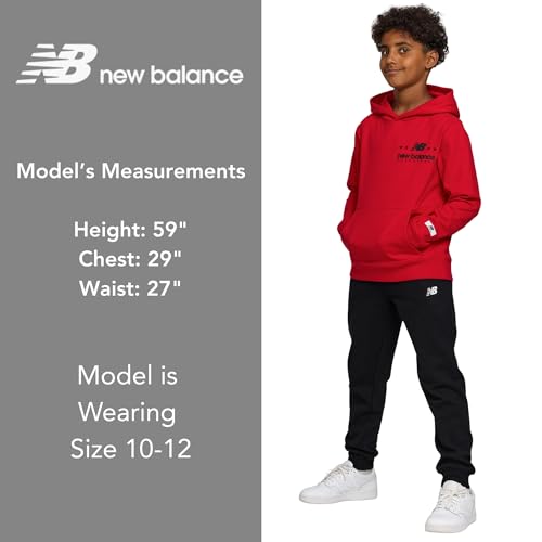 New Balance Boys Graphic Hoodie, Cotton Blend Fleece Sweatshirt, Sizes 4-16 - image 6