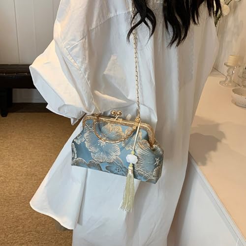 Chinese Style Embroidered Shoulder Bag Elegant Handbag Retro Small Bag Wedding Party Women's Evening Bag3