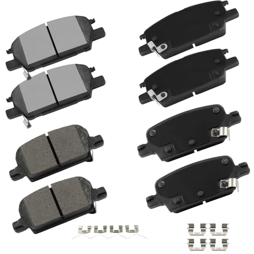 Image of cciyu D1913 D1921 Brake Pads w /Hardware Front Rear Disc Brake Pad Set | Fit For Chevy For Malibu 2016-2021
