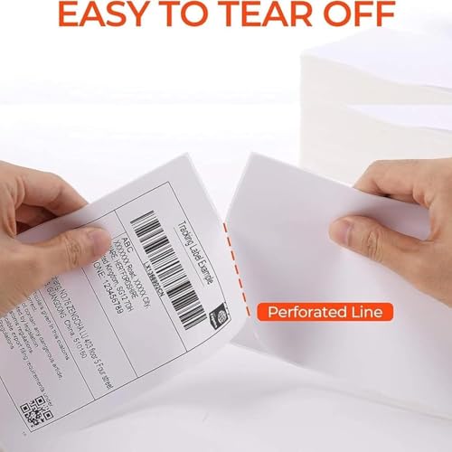 Image of Newdru Thermal Label Printer Paper 4x6 - 400 Labels per Roll, Strong Adhesive & Easy Peel Shipping Labels | Compatible with All Direct Thermal Printers | Self-Adhesive Stickers - (Pack of 1)