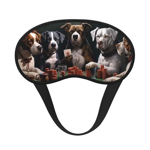 プレイポーカードッグスリーピングマスク 横向き寝用 ブラックアウトアイマスク 男女兼用 圧力ゼロスリーピングマスク ソフト 通気性 アイカバー 快適な目隠しアイシェード 夜の睡眠用